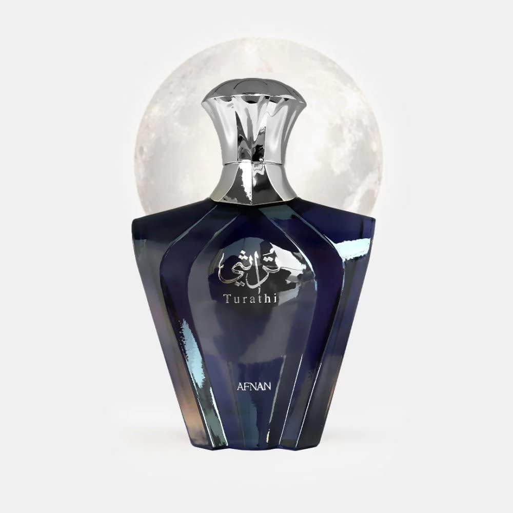 Afnan Turathi Blue Eau de Parfum Spray for Men, 3.0 Ounce