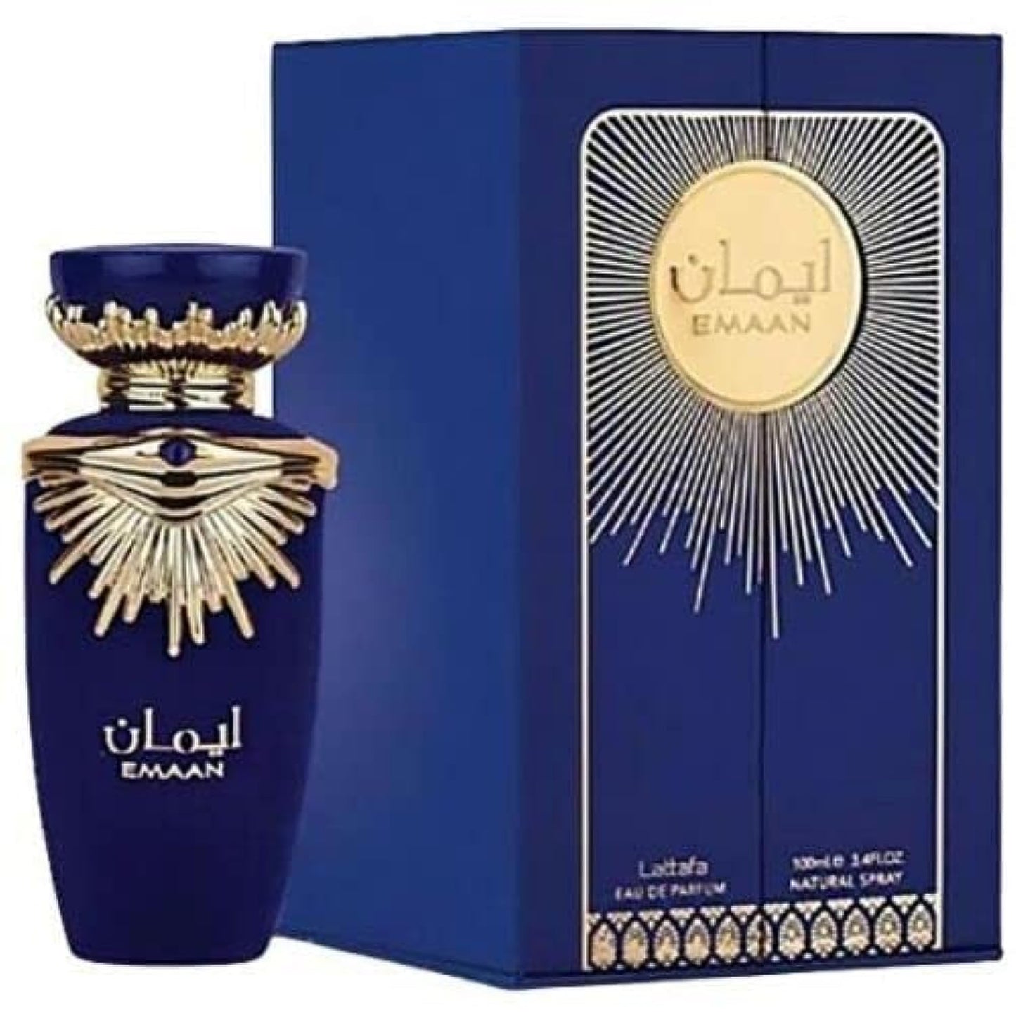 Lattafa Emaan Eau de Parfum Spray for Unisex, 3.4 Ounce